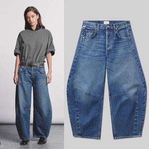 Citizens Of Humanity Blue Wide-Leg Jeans